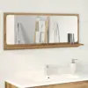 Image de vidaXL Étagère Miroir avec étagère chêne artisanal 90 x 10,5 x 37 cm