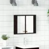 Image de vidaXL Amoire de salle de bain avec miroir Chêne noir 60 x 12 x 45 cm