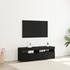 Image de vidaXL Meuble TV Chêne noir 120 x 35 x 40 cm Bois d'ingénierie
