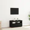 Image de vidaXL Meuble TV avec LED Chêne noir 75 x 35 x 40 cm Bois d'ingénierie