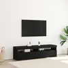 Image de vidaXL Meuble TV 2 pc Chêne noir Bois d'ingénierie