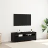 Image de vidaXL Meuble TV Chêne noir 120 x 35 x 40 cm Bois d'ingénierie