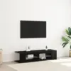 Image de vidaXL Meuble TV Chêne noir 135 x 39 x 30 cm Bois d'ingénierie