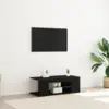 Image de vidaXL Meuble TV Chêne noir 90 x 39 x 30 cm Bois d'ingénierie
