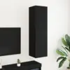Image de vidaXL Meuble TV mural Chêne noir 30,5 x 30 x 110 cm Bois d'ingénierie