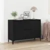 Image de vidaXL Buffet Chêne noir 104 x 35 x 70 cm Bois d'ingénierie