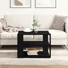 Image de vidaXL Table basse Chêne Noir 58 x 58 x 40 cm Bois d’ingénierie