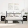 Image de vidaXL Cabinet de chevet avec tiroir 2 pcs Chêne noir 40 x 40 x 50 cm
