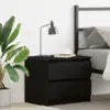 Image de vidaXL Cabinet de chevet Chêne noir 50 x 40 x 43,5 cm