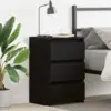 Image de vidaXL Cabinet de chevet Chêne noir 40 x 35 x 62,5 cm