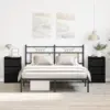 Image de vidaXL Cabinet de chevet 2 pc Chêne noir 40 x 35 x 62,5 cm