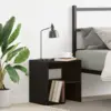 Image de vidaXL Cabinet de chevet Chêne noir 40 x 30 x 40 cm Bois d'ingénierie