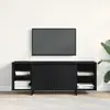 Image de vidaXL Meuble TV 130 x 35 x 50 cm Chêne noir Bois d'ingénierie