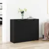 Image de vidaXL Buffet Chêne noir 90,5 x 30 x 70 cm Bois d'ingénierie
