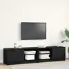 Image de vidaXL Meuble TV 2 pc Chêne noir Bois d'ingénierie