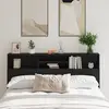 Image de vidaXL Cabinet de Tête de Lit Chêne noir 180 x 19 x 103,5 cm