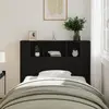 Image de vidaXL Cabinet de Tête de Lit Chêne noir 120 x 18.5 x 102.5 cm