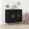Image de vidaXL Buffet Chêne noir 90 x 34 x 80 cm Bois d'ingénierie