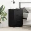Image de vidaXL Cabinet de chevet Chêne noir 40 x 65 x 65 cm Bois d'ingénierie