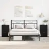 Image de vidaXL Cabinet de chevet 2 pièces Chêne noir 40 x 65 x 65 cm