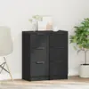 Image de vidaXL Buffet 2 pc Chêne noir 30 x 30 x 70 cm Bois d'ingénierie