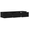 Image de vidaXL Wandkast met lade Zwart Eiken 102 x 30 x 20 cm Bewerkt hout