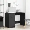 Image de vidaXL Bureau avec porte Chêne noir 100 x 50 x 75 cm Bois d'ingénierie