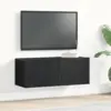 Image de vidaXL Meuble TV 2 pc Chêne noir Bois d'ingénierie