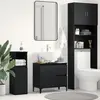 Image de vidaXL Cabinet de salle de bain avec tiroir Chêne noir 65 x 33 x 60 cm