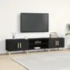 Image de vidaXL Meuble TV Chêne noir 180 x 31,5 x 40 cm Bois d'ingénierie