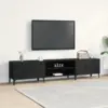 Image de vidaXL Meuble TV Chêne noir 180 x 31,5 x 40 cm Bois d'ingénierie
