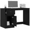 Image de vidaXL Bureau Chêne noir 50 x 115 x 75 cm Bois d'ingénierie | Énormément de place pour tes affaires, Fait pour durer longtemps, A un look classe et moderne