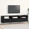 Image de vidaXL Meuble TV Chêne noir 150 x 30 x 44,5 cm Bois d'ingénierie