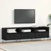 Image de vidaXL Meuble TV Chêne noir 150 x 30 x 44,5 cm Bois d'ingénierie
