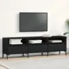 Image de vidaXL Meuble TV Chêne noir 150 x 30 x 44,5 cm Bois d'ingénierie