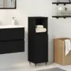 Image de vidaXL Cabinet de salle de bain avec porte Chêne noir 30 x 30 x 100 cm