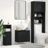 Image de vidaXL Meuble de Lavabo de Salle de Bain Chêne noir 58 x 33 x 60 cm