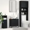 Image de vidaXL Meuble de Lavabo de Salle de Bain Chêne noir 58 x 33 x 60 cm