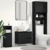 Image de vidaXL Cabinet de salle de bain avec tiroir Chêne noir 65 x 33 x 60 cm