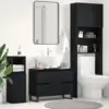 Image de vidaXL Cabinet de salle de bain avec tiroir Chêne noir 80 x 33 x 60 cm