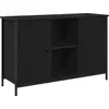 Image de vidaXL Ensemble meuble TV Montage mural Chêne noir 101 x 35 x 65 cm