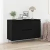 Image de vidaXL Buffet Chêne noir 101,5 x 35 x 70 cm Bois d'ingénierie
