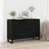 Image de vidaXL Buffet Chêne noir 101,5 x 35 x 70 cm Bois d'ingénierie