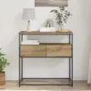 Image de vidaXL Table console Chêne artisanal 75 x 40 x 75 cm Bois d'ingénierie