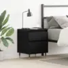 Image de vidaXL Cabinet de chevet Chêne noir 40 x 35 x 50 cm Bois d'ingénierie