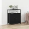 Image de vidaXL Buffet Chêne noir 70 x 30 x 80 cm Bois d'ingénierie
