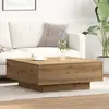 Image de vidaXL Table basse Chêne artisanal 80 x 80 x 31 cm