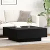 Image de vidaXL Table basse Chêne noir 80 x 80 x 31 cm