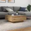 Image de vidaXL Table basse Chêne artisanal 80 x 80 x 31 cm Bois d'ingénierie
