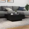 Image de vidaXL Table basse Chêne noir 80 x 80 x 31 cm Bois d'ingénierie